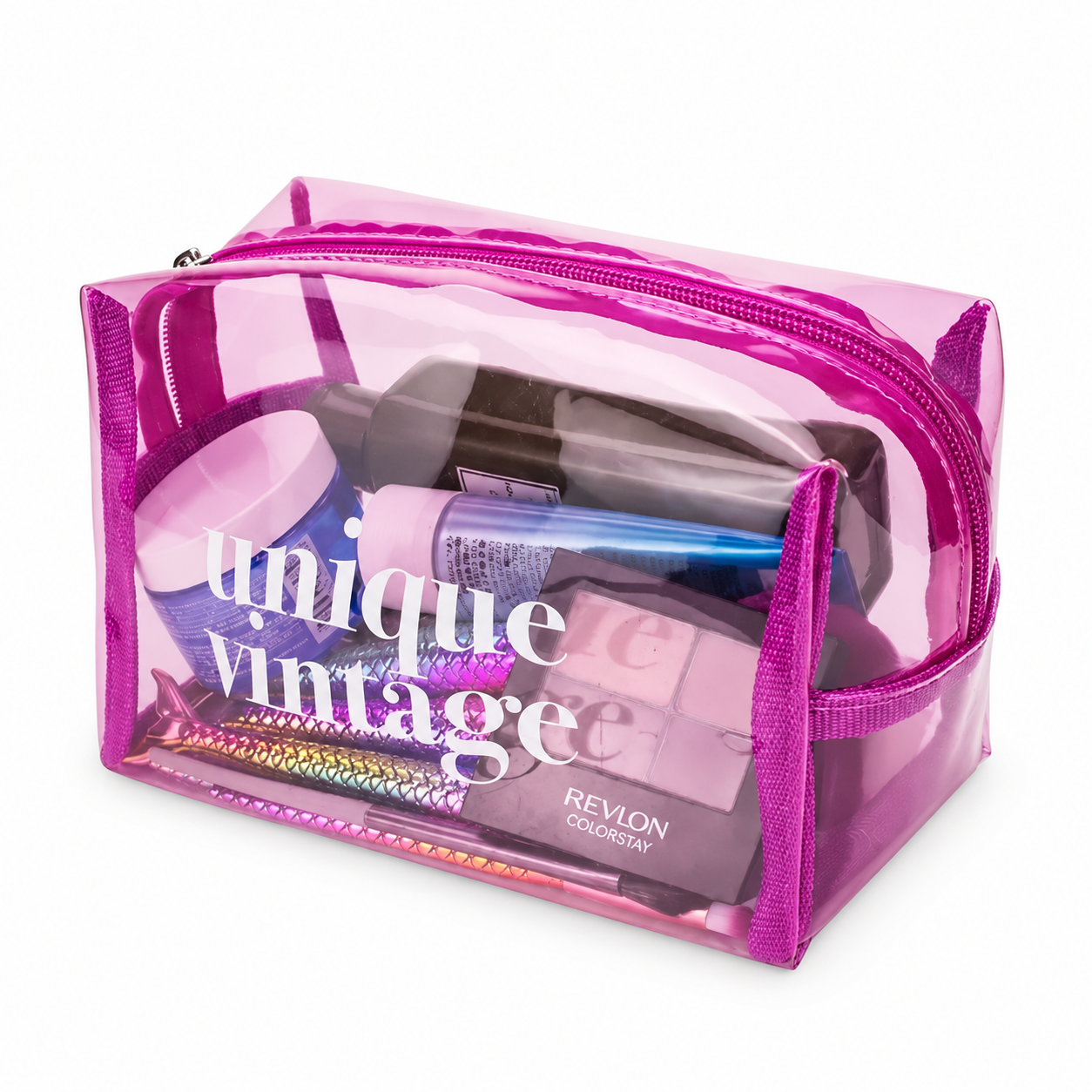 Clear PVC cosmetic clutch