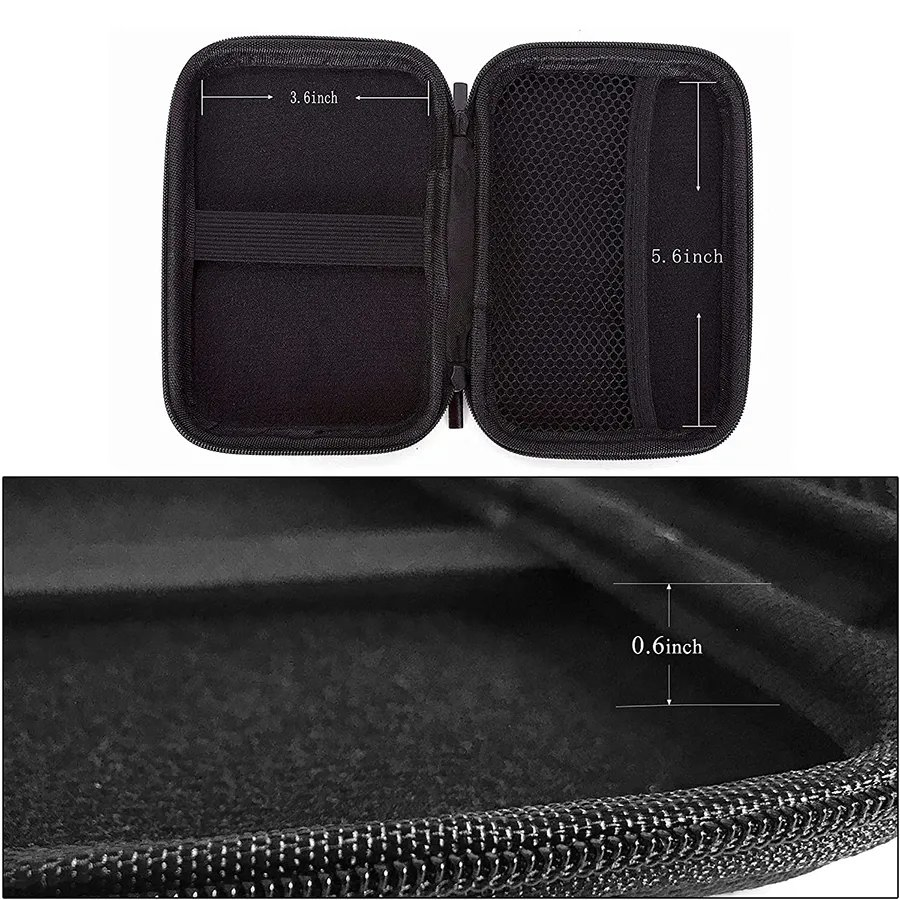 Custom EVA Hard Drive & Charger Case real product view 3