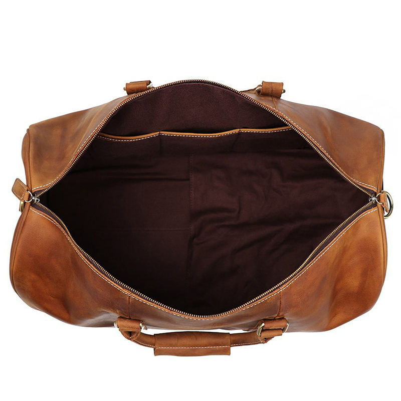 Custom Leather Carry-on Duffel Bag view 5