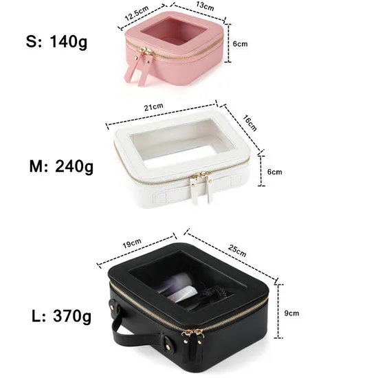 Custom clear PVC cosmetic pouch product view 2