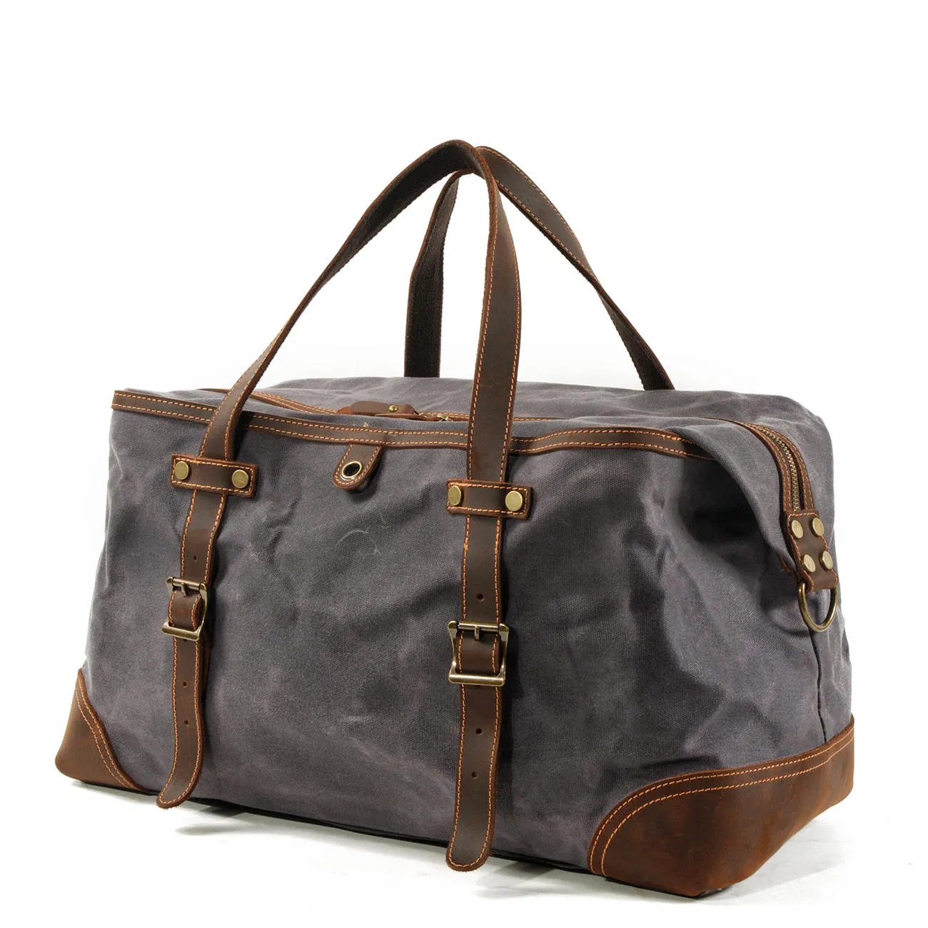 Custom Waxed Canvas Weekender Duffel view 5
