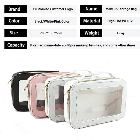 Custom Clear PU & PVC Cosmetic Case product view 2