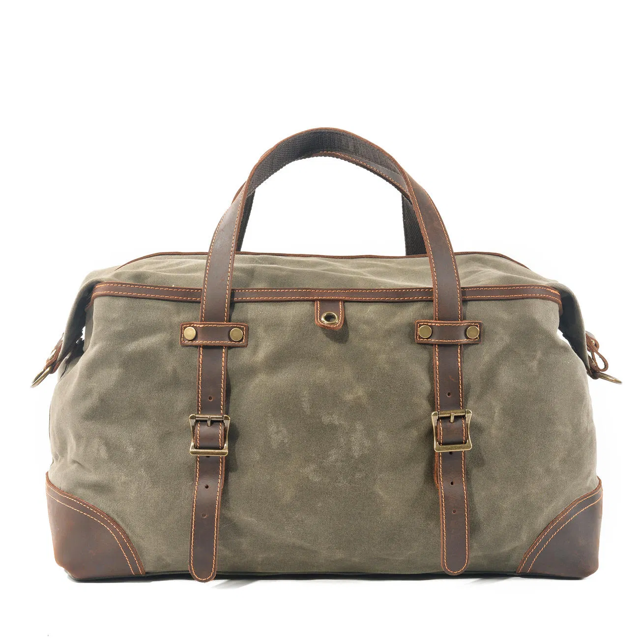 Custom Waxed Canvas Weekender Duffel view 3