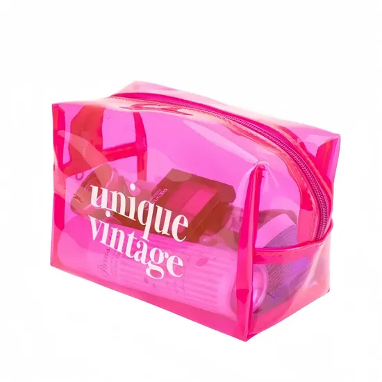 Custom Clear PVC Zipper Cosmetic Bag product view 3