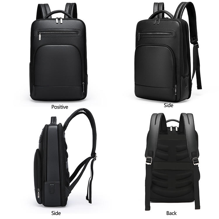 Custom USB PU Business Laptop Backpack view 5