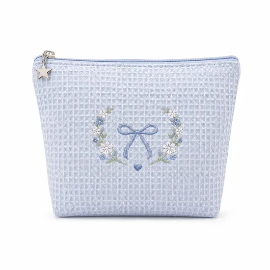 Custom waffle cosmetic pouch product view 3