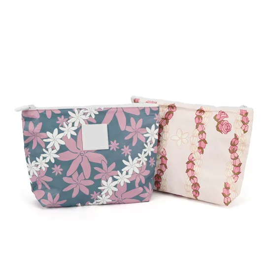 Custom Floral Tyvek Cosmetic Bag product view 3