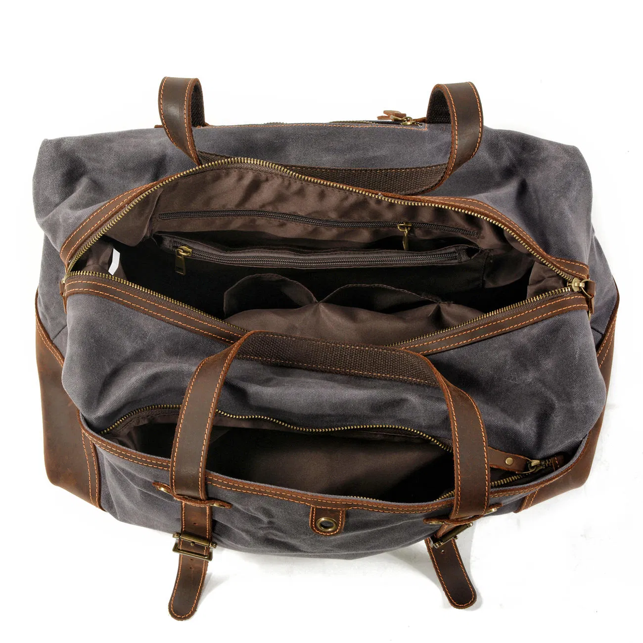 Custom Waxed Canvas Weekender Duffel view 6
