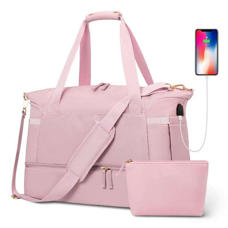 Custom USB Charging Travel Gym Bag view 2