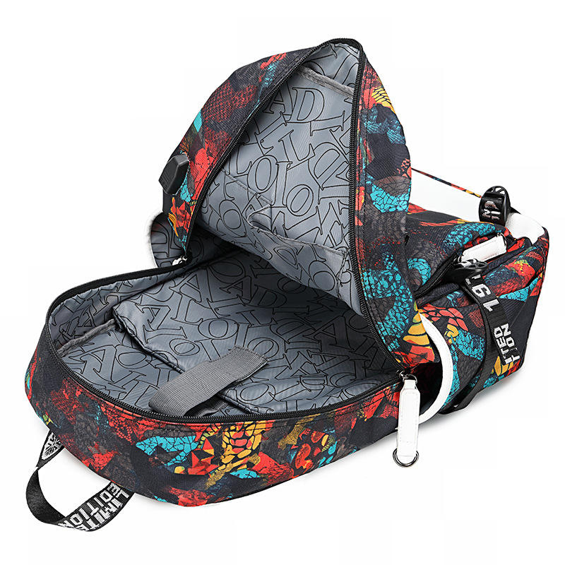 Custom USB School Laptop Backpack view 3