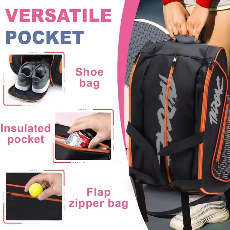 Custom 4-Racket Pickleball Backpack view 4