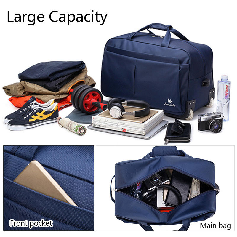 Custom Folding Wheeled Travel Bag view 3