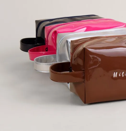 Custom Glossy Handle Cosmetic Bag product view 4