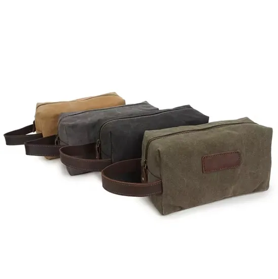 Custom canvas cosmetic clutch product view 2