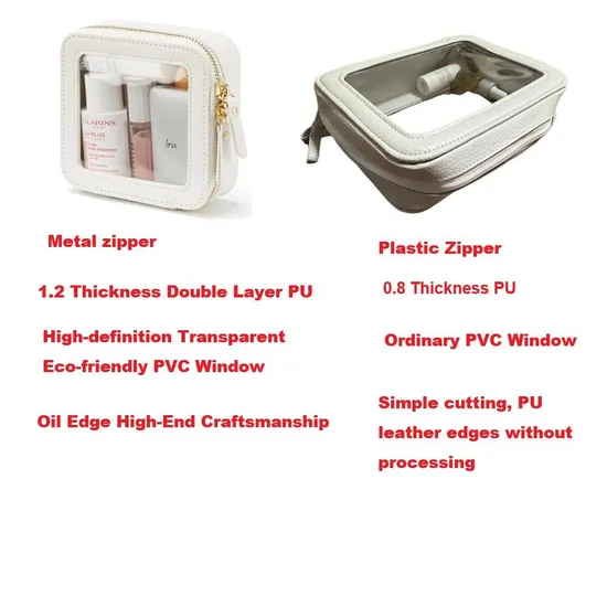 Custom clear PVC cosmetic pouch product view 3