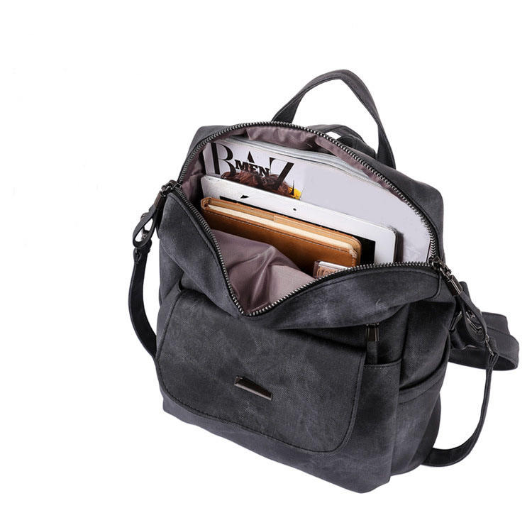 Custom Women's Retro PU Backpack view 4