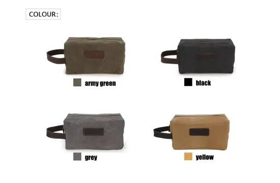 Custom canvas cosmetic clutch product view 6