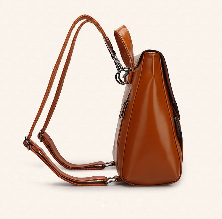 Custom Women's Wax PU Backpack view 2
