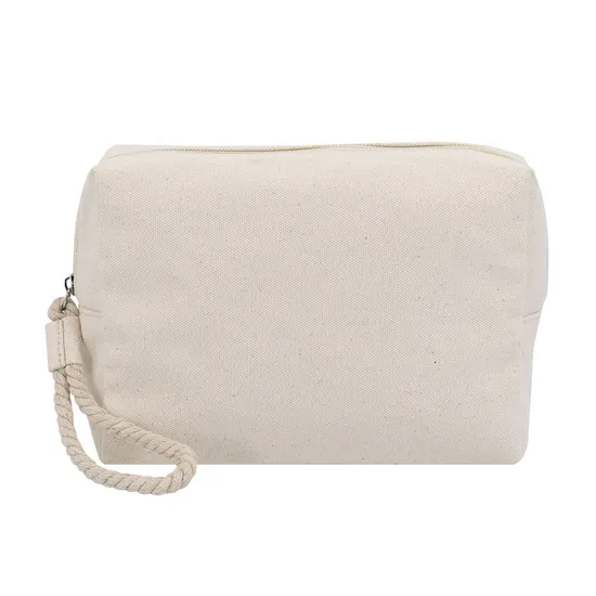 Custom Cotton Cord Canvas Cosmetic Bag view 3