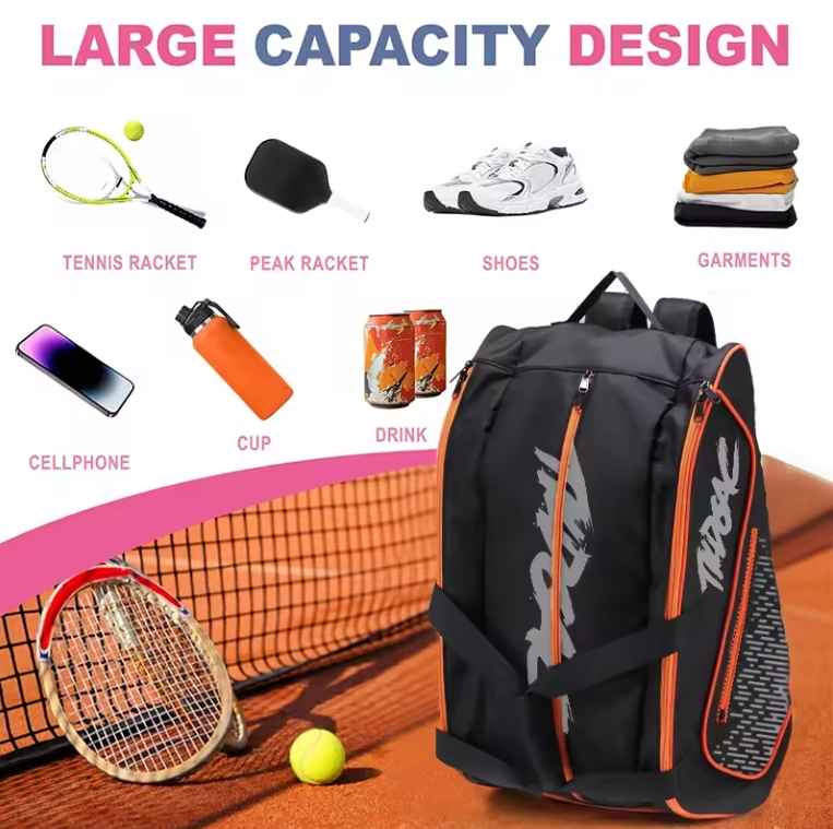 Custom 4-Racket Pickleball Backpack view 3