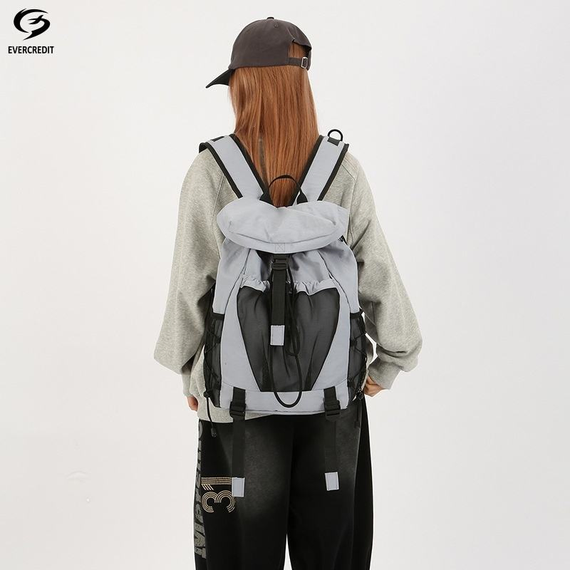 Custom Drawstring Nylon Laptop Backpack view 3