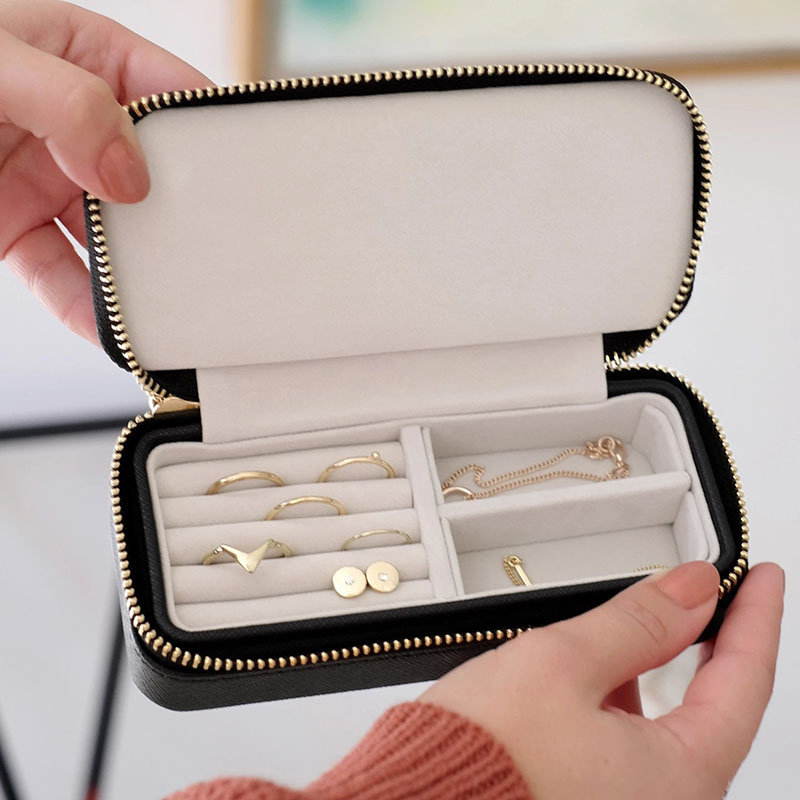 Custom Single-Layer Travel Jewelry Case OEM development