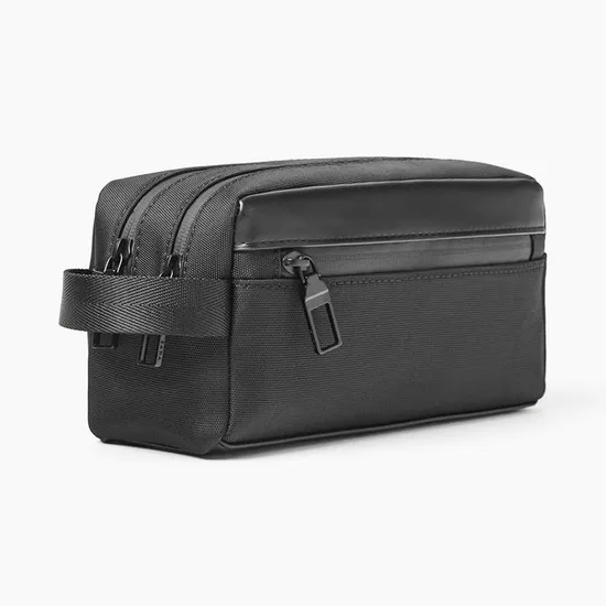 Custom Dual-Compartment PU Toiletry Bag