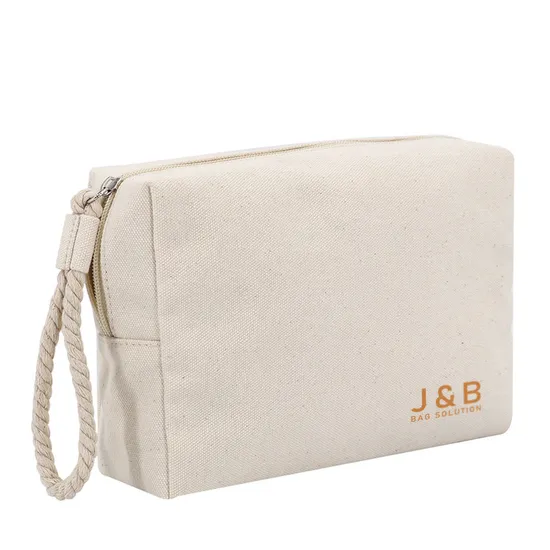 Custom Cotton Cord Canvas Cosmetic Bag view 1
