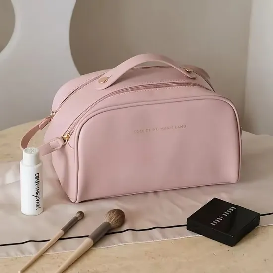 Custom Double-Zipper PU Cosmetic Bag product view 2