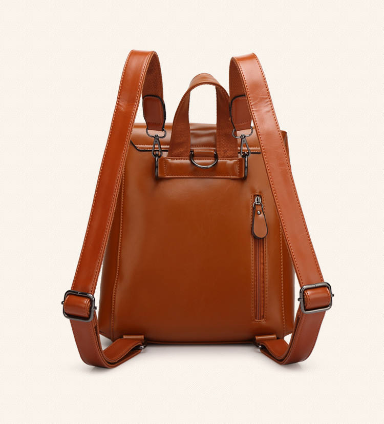 Custom Women's Wax PU Backpack view 3