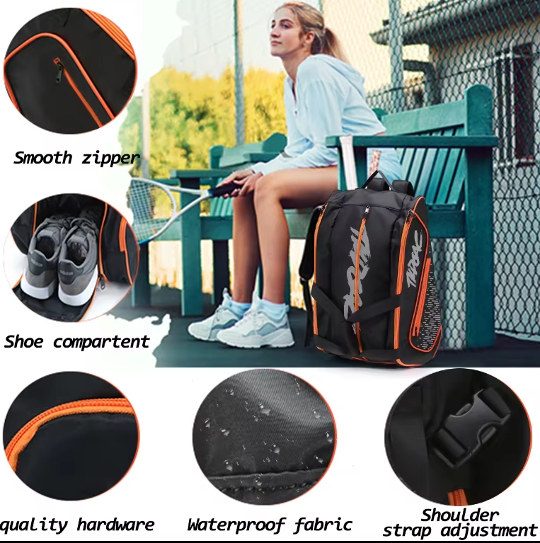 Custom 4-Racket Pickleball Backpack view 5