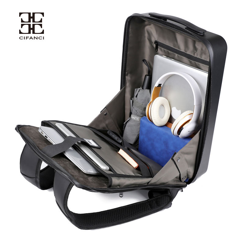 Custom Hard-Shell Anti-Theft Backpack view 3