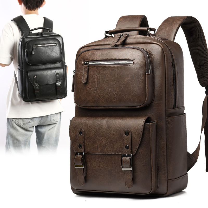 Custom PU Business Laptop Backpack view 3