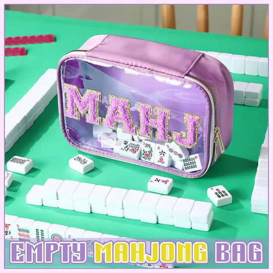 Custom Clear Window Mahjong Storage Bag view 2