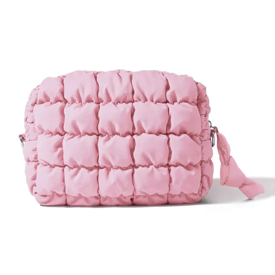Custom Square Quilted Puffer Makeup Bag view 1