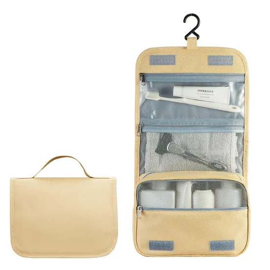 CR1407 Custom Vegan Hanging Travel Cosmetic Bag