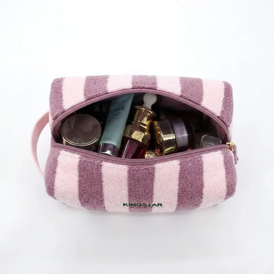 Custom Striped Terry Cosmetic Bag product view 4