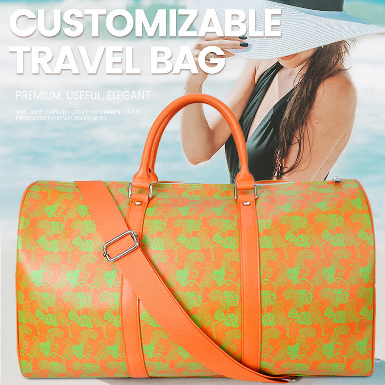 Custom Printed PU Weekender Duffel view 3
