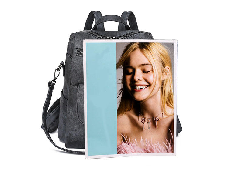Custom Women's Retro PU Backpack view 5