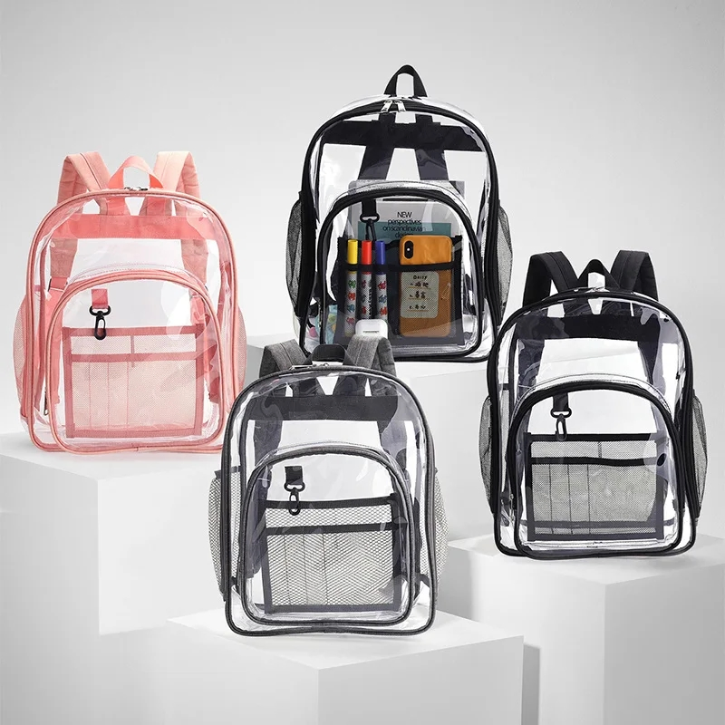 Custom Clear PVC Backpack view 2