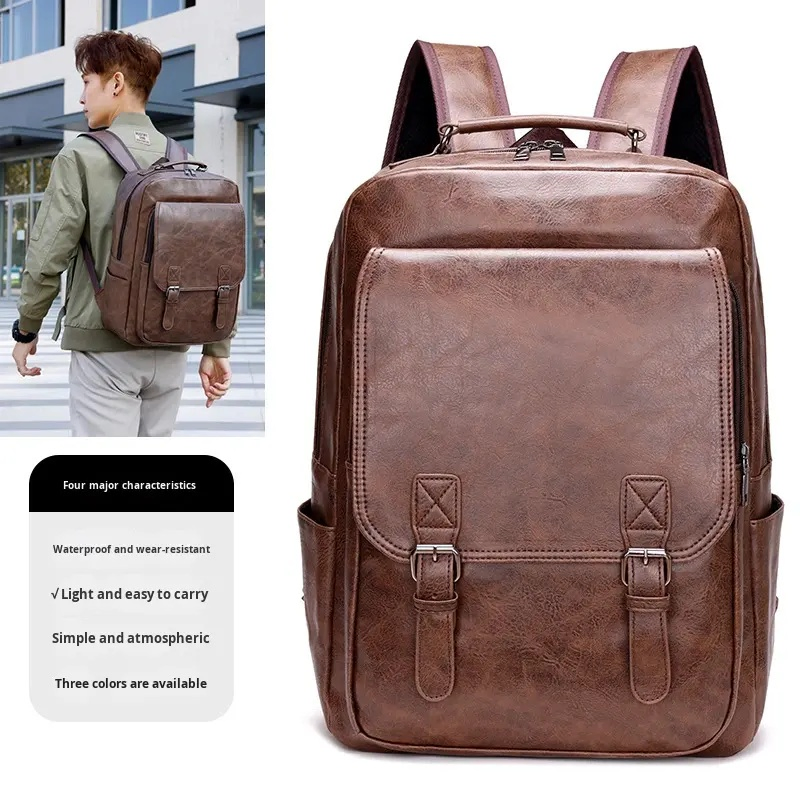 CR1466 Custom Unisex PU Student Laptop Backpack